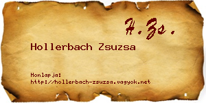 Hollerbach Zsuzsa névjegykártya